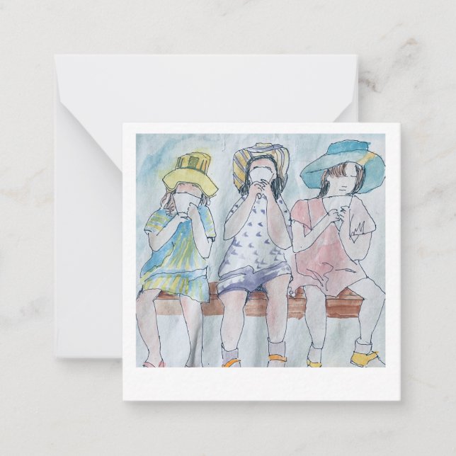 Präsident 2.5" x 2.5" flache Note Card Mitteilungskarte (Vorderseite)