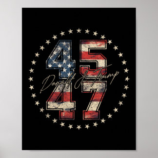 Präsident 45 47 Trump Tag der Amtseinführung 2025  Poster