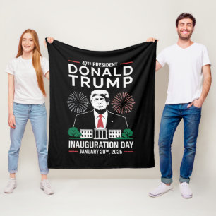 Präsident 47 D J Trump Amtseinführungstag Jan 2025 Fleecedecke