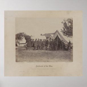 Präsident Abe Lincoln auf Schlachtfeld von Poster