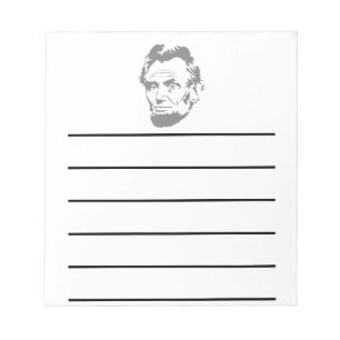 Präsident Abe Lincoln Face Notizblock