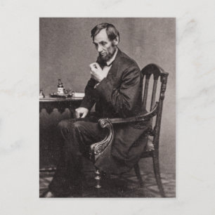 PRÄSIDENT ABRAHAM LINCOLN 1862 STEREOSKOPIEBILD POSTKARTE