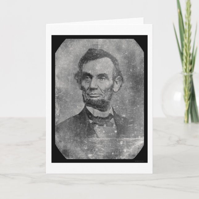 Präsident Abraham Lincoln Daguerreotype 1864 Karte (Vorderseite)