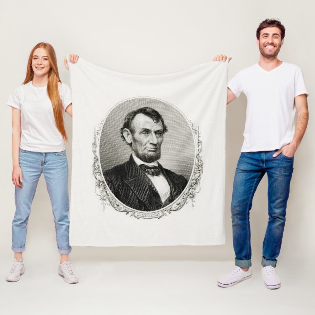 Präsident Abraham Lincoln  Fleecedecke (Beispiel)