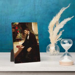 Präsident Abraham Lincoln mit Rose und Hut Fotoplatte