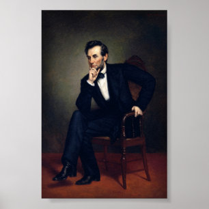 Präsident Abraham Lincoln Portrait von Healy Poster
