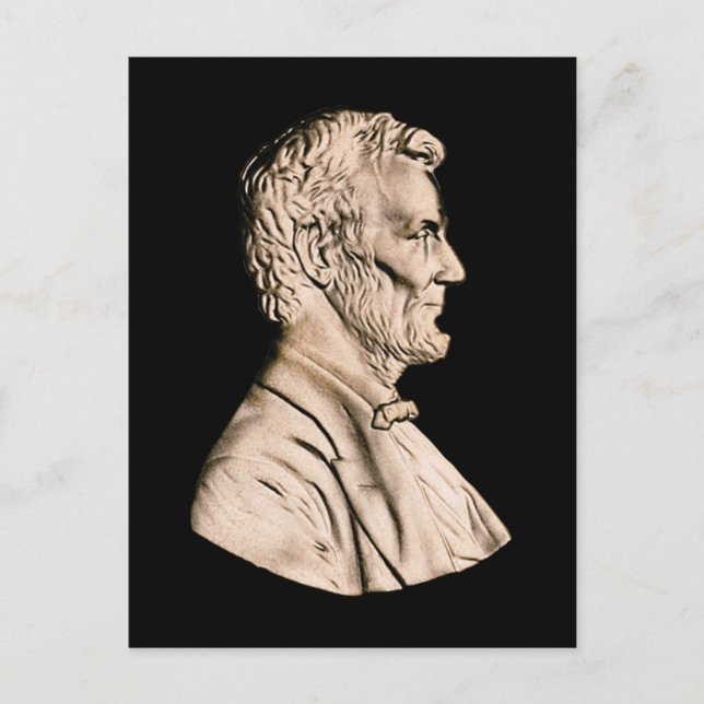 Präsident Abraham Lincoln Postkarte (Vorderseite)