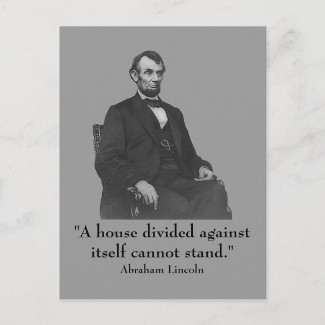 Präsident Abraham Lincoln Postkarte (Vorderseite)