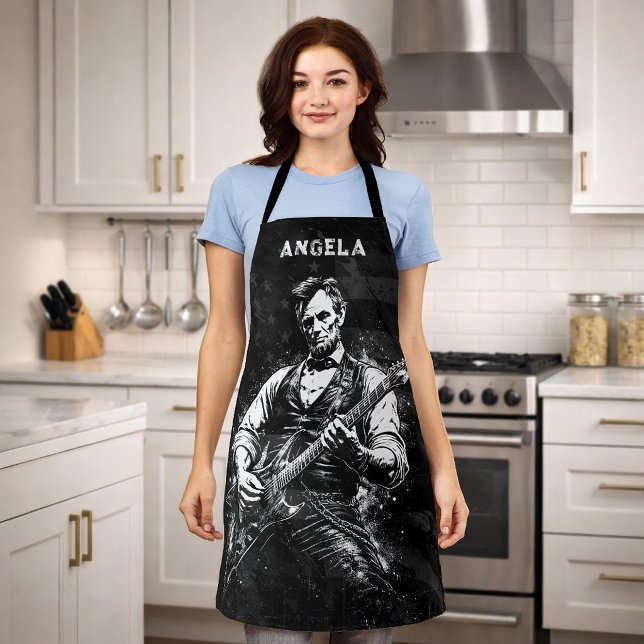 Präsident Abraham Lincoln spielt Gitarre Schürze (Von Creator hochgeladen)