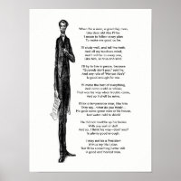 Präsident Abraham Lincoln Tribut Vintage-Gedicht