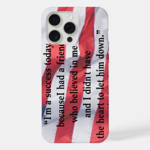 Präsident Abraham Lincoln Zitat zum Erfolg US-Flag iPhone 15 Pro Max Hülle