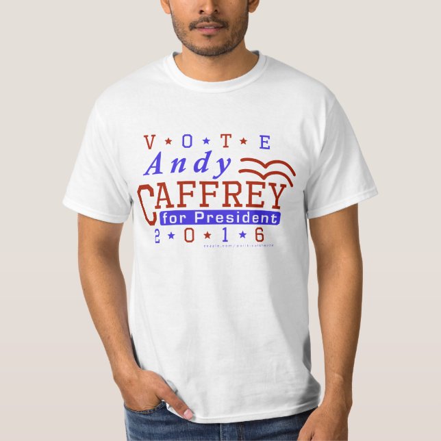 Präsident Andy-Caffrey Wahl 2016 Demokrat T-Shirt (Vorderseite)