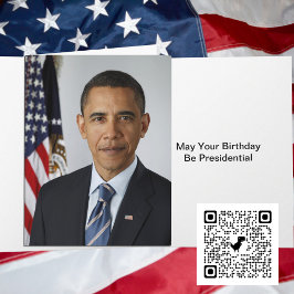 Präsident Barack Obama 1. Term Portrait Geburtstag Karte