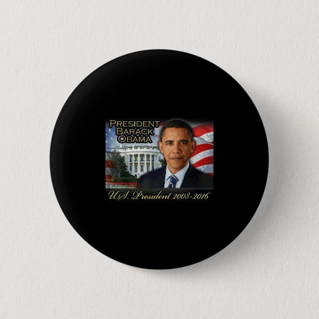 Präsident Barack Obama 2008-2016 US-Präsident Button (Vorderseite)