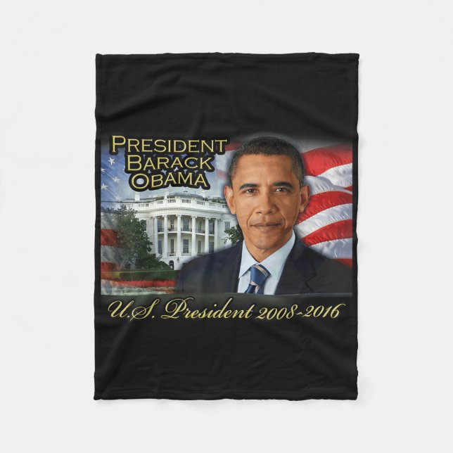 Präsident Barack Obama 2008-2016 US-Präsident Fleecedecke (Vorderseite)