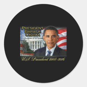 Präsident Barack Obama 2008-2016 US-Präsident Runder Aufkleber