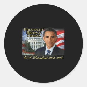 Präsident Barack Obama 2008-2016 US-Präsident Runder Aufkleber
