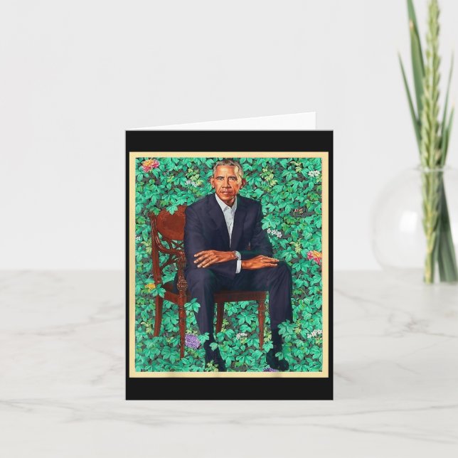 Präsident Barack Obama 2028 Portrait Patriotic Dem Karte (Vorderseite)