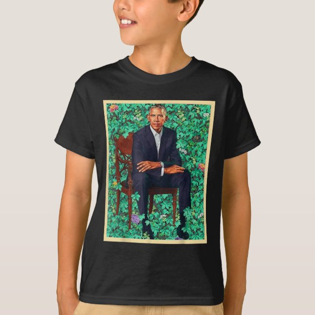 Präsident Barack Obama 2028 Portrait Patriotic Dem T-Shirt (Vorderseite)