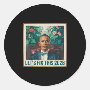 Präsident Barack Obama 2028 Rtrait Patriotischer D Runder Aufkleber