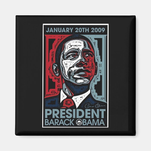 Präsident Barack Obama 20. Januar 2009 Magnet (Vorne)