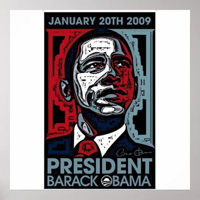 Präsident Barack Obama 20. Januar 2009 Poster (Vorne)