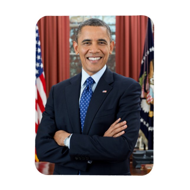 Präsident Barack Obama 2. Amtszeit Offizielles Por Magnet (Vertikal)