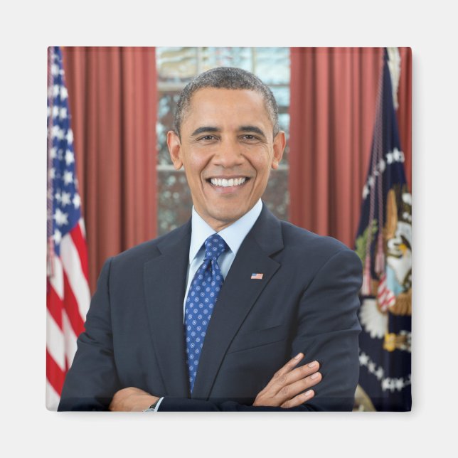 Präsident Barack Obama 2. Amtszeit Offizielles Por Magnet (Vorne)