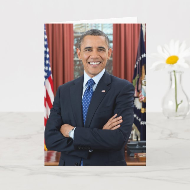 Präsident Barack Obama 2. Term 12x18 Birthday Card Karte (Kleine Pflanze)
