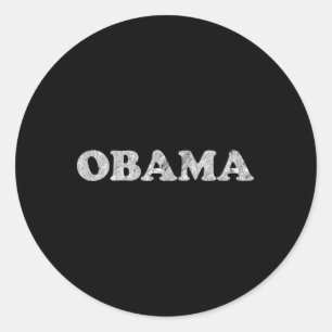 Präsident Barack Obama 70er Vintages Geschenk Runder Aufkleber