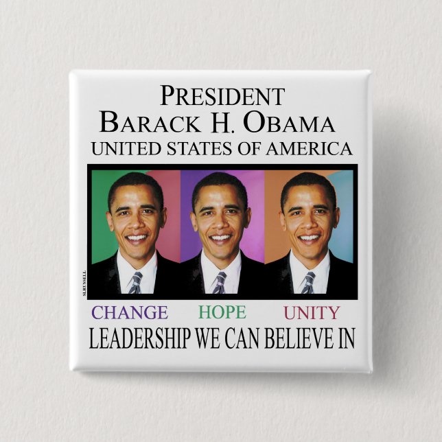 PRÄSIDENT BARACK OBAMA BUTTON (Vorderseite)