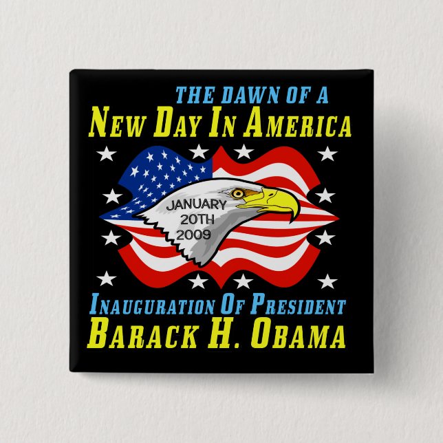 PRÄSIDENT BARACK OBAMA BUTTON (Vorderseite)