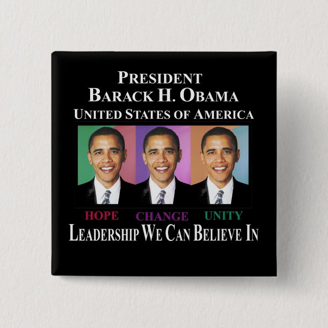 PRÄSIDENT BARACK OBAMA BUTTON (Vorderseite)