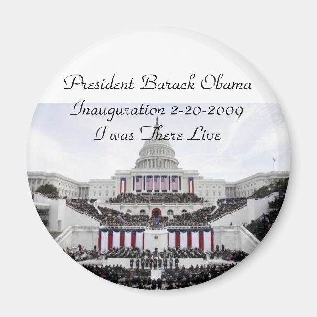 Präsident Barack Obama Einweihung 2009 Magnet (Vorne)