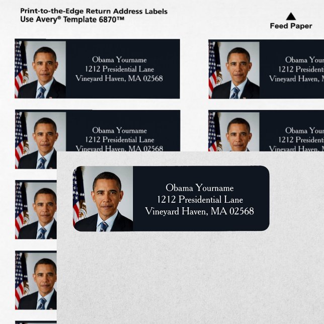 Präsident Barack Obama Erster Term Portrait Rede (President Barack Obama First Term Portrait Address Label)