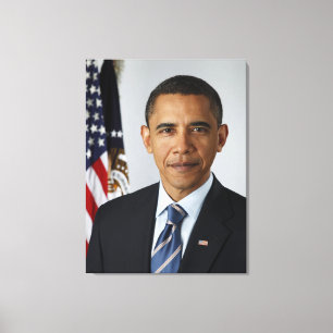 Präsident Barack Obama erstes offizielles Portrait Leinwanddruck