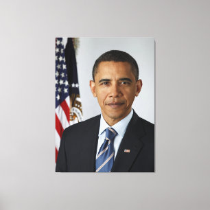 Präsident Barack Obama erstes offizielles Portrait Leinwanddruck