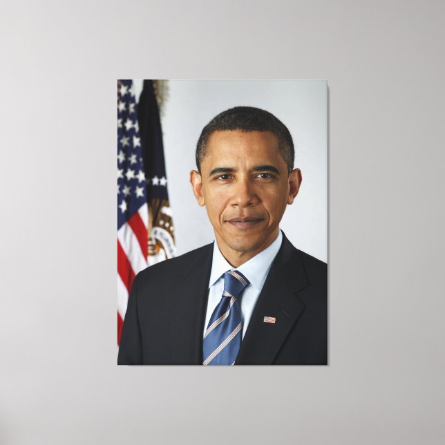 Präsident Barack Obama erstes offizielles Portrait Leinwanddruck (Vorderseite)