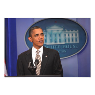 Präsident Barack Obama kündigt an Fotodruck
