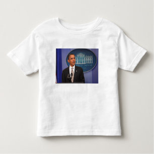 Präsident Barack Obama macht eine Mitteilung Kleinkind T-shirt
