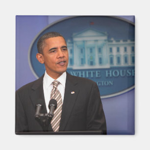 Präsident Barack Obama macht eine Mitteilung Magnet