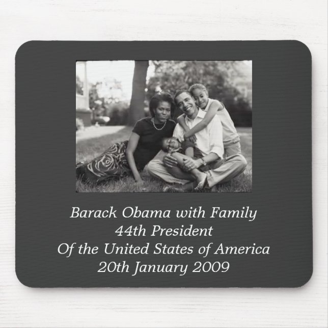 Präsident Barack Obama mit Familie Mousepad (Vorne)