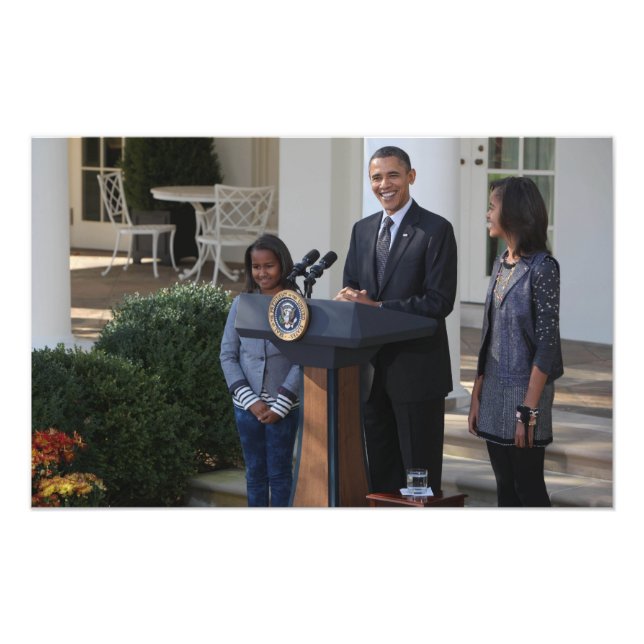 Präsident Barack Obama pardbt die Fotodruck (Vorne)