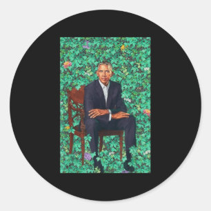 Präsident Barack Obama Portrait Shirt Runder Aufkleber