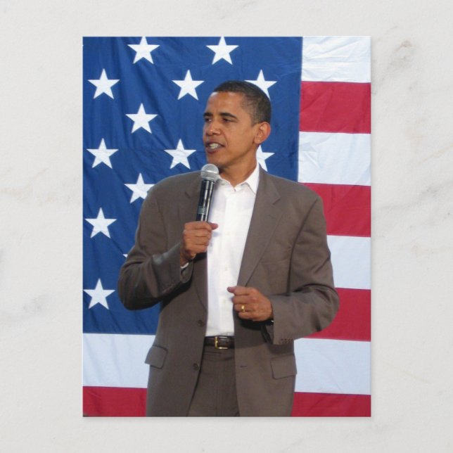 Präsident Barack Obama Postkarte (Vorderseite)