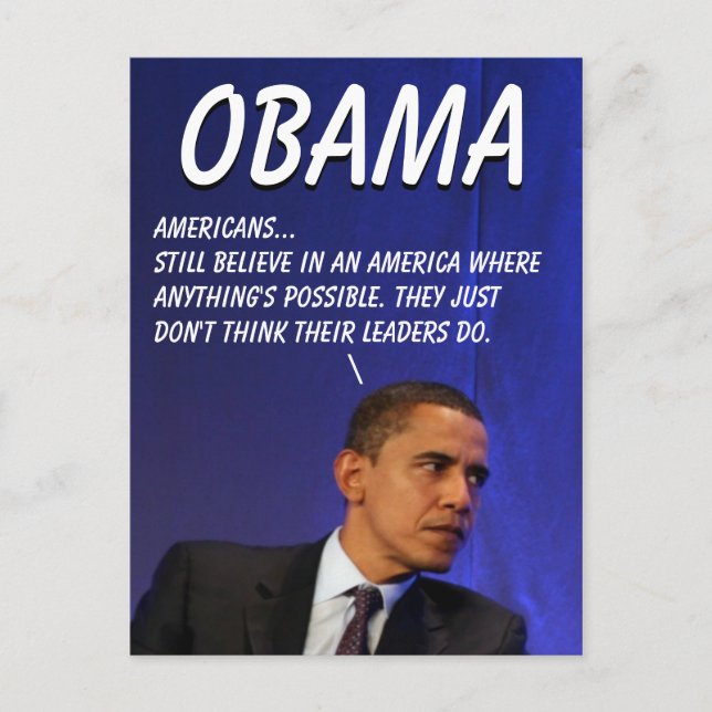 Präsident Barack Obama Postkarte (Vorderseite)