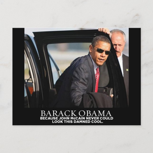 PRÄSIDENT BARACK OBAMA POSTKARTE (Vorderseite)