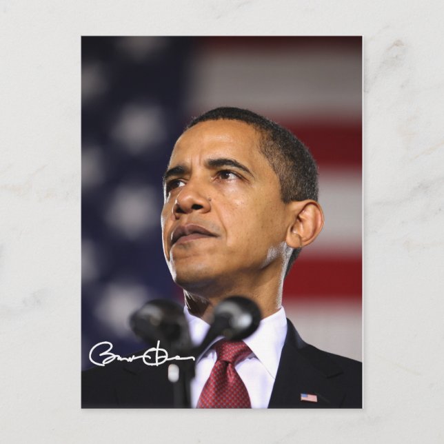 Präsident Barack Obama Postkarte (Vorderseite)