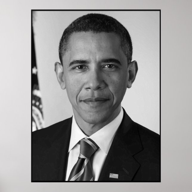 Präsident Barack Obama - Schwarz und Weiß Poster (Vorne)