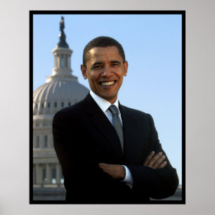 Präsident Barack Obama Senator Portrait Poster